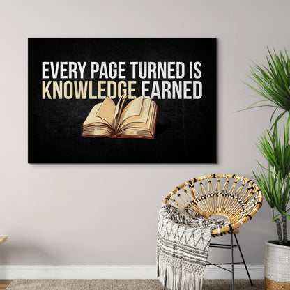 Every Page Turned Is Knowledge Earned - UpLift Canvas